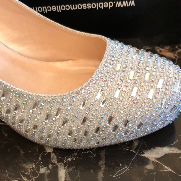 BLOSSOM COLLECTION heel shoe silver with glitters - Picture 4 of 8